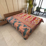 dorm room full size bedding hand stitched kantha sofa throw blanket-Jaipur Handloom