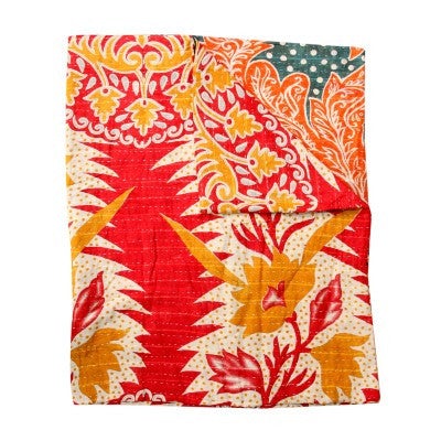 dorm room full size bedding hand stitched kantha sofa throw blanket-Jaipur Handloom