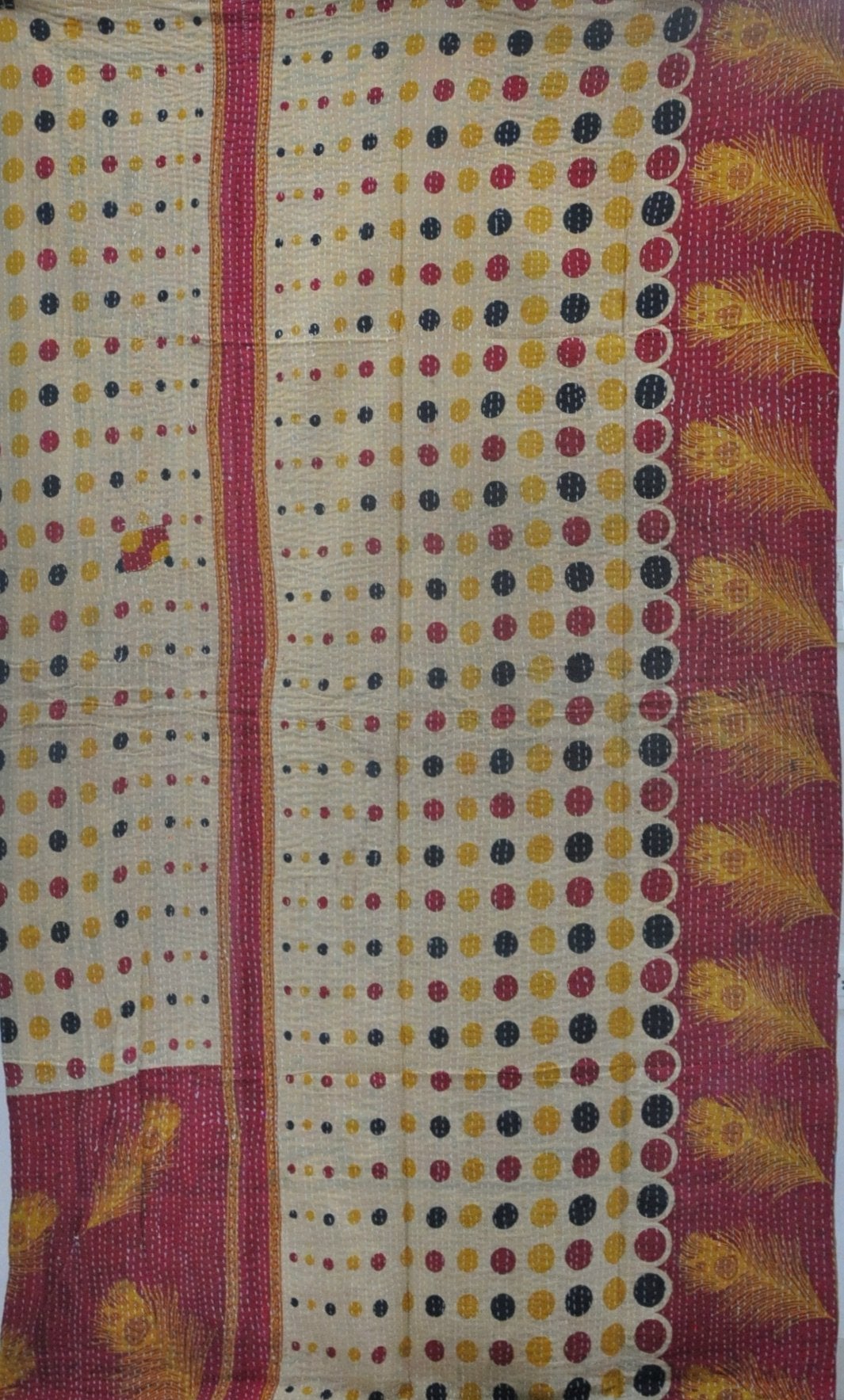 vintage kantha curtain throw