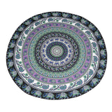 elephant mandala round beach throw boho chic soft beach towels cotton table cloth-Jaipur Handloom