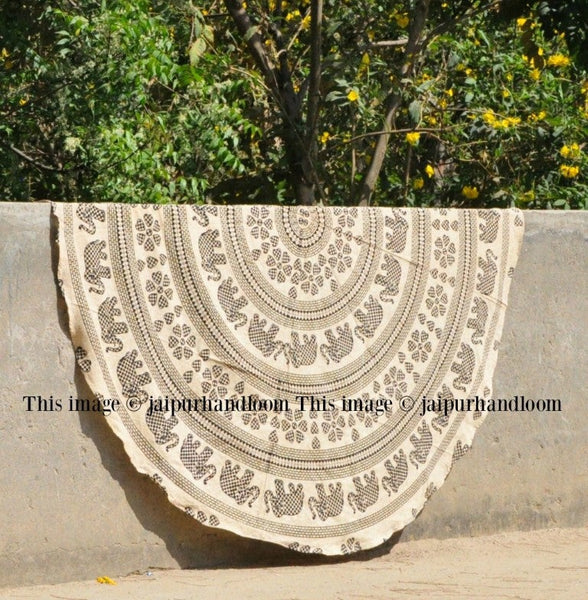 elephant mandala tapestry dorm room tapestries boho cotton beach towels-Jaipur Handloom