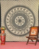 elephant mandala wall hanging tapestries dorm room wall decor art wall tapestries-Jaipur Handloom