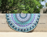 elephant round beach towels college room cool tapestries throw-Jaipur Handloom