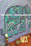 elephant wall tapestries Indian Bohemian Bedcover Hippie Beach Blanket-Jaipur Handloom