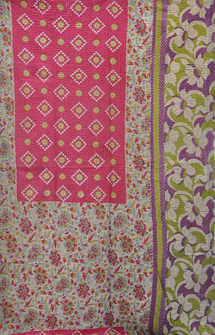 indian kantha bed cover throw bedding