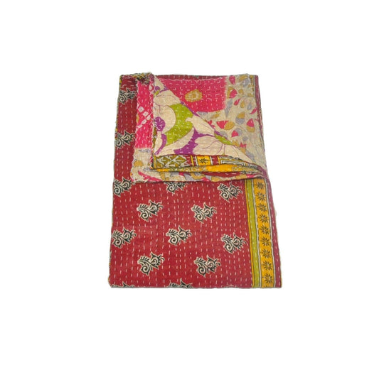 floral kantha quilt bedding