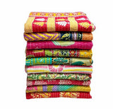 fair trade kantha throw wholesale - 10 pc set of vintage kantha quilt-Jaipur Handloom