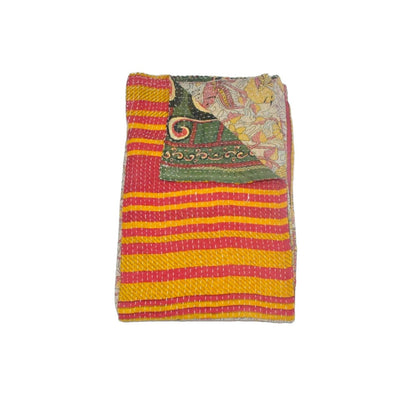 floral kantha throw handmade kantha baby blanket boho kantha coverlet