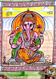 ganesha tapestry wall hanging - spiritual tapestries hindu god wall hangings-Jaipur Handloom