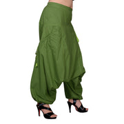 green yoga leggings burning man pants hippie party dress trousers-Jaipur Handloom
