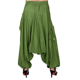 green yoga leggings burning man pants hippie party dress trousers-Jaipur Handloom