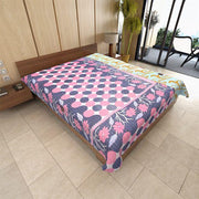 hand stitched kantha blanket indian patchwork baby quilt kantha throw-Jaipur Handloom
