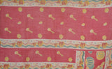 100% cotton sari kantha blanket bed cover