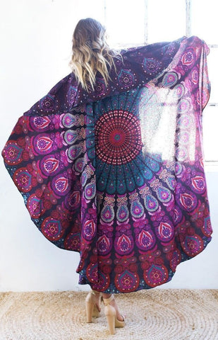 handmade purple mandala yoga mat urban outfitters mandala tapestry on sale-Jaipur Handloom
