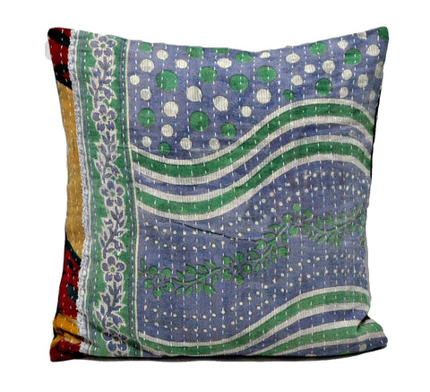 handmade sofa couch cushion cover bohemian kantha floor pillows - NS11-Jaipur Handloom