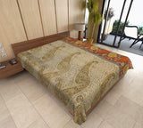 handmade vintage kantha throw indian sari sofa cover beach blanket-Jaipur Handloom