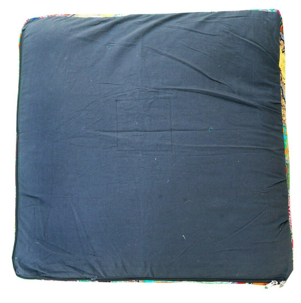 20 Square Blue Decorative bed pillows Bohemian Patchwork Floor Cushions