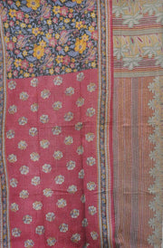 floral kantha quilt