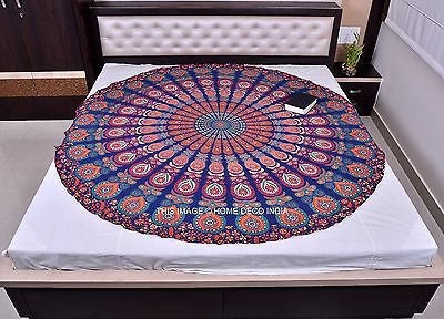 hippie mandala round wall hanging dorm room tapestry beach throw on sale-Jaipur Handloom