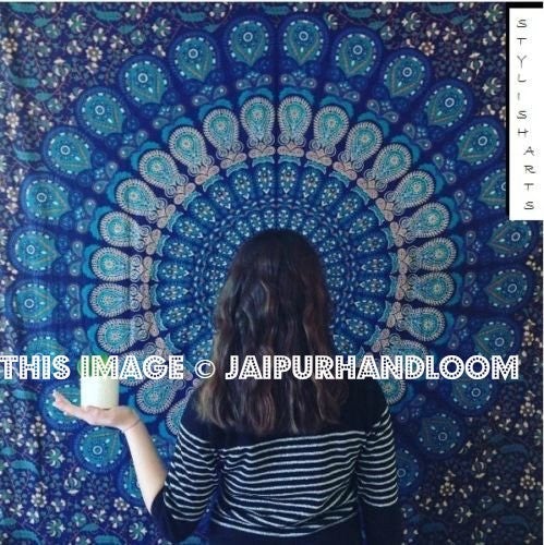 hippie mandala tapestry-Jaipur Handloom