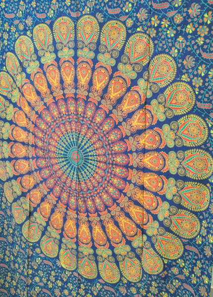 hippie mandala wall hanging Cute Dorm Tapestry Hippie Tapestries-Jaipur Handloom