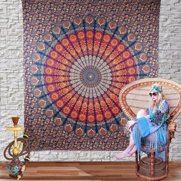 hippie psychedelic tapestries Indian Mandala Tapestry Wall Hanging