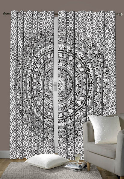 hippie room mandala curtain bohemian window curtains drapes India Tapestry-Jaipur Handloom