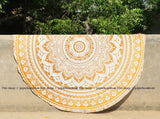 hippie round beach throw soft beach towels australia bohemian table cloth-Jaipur Handloom