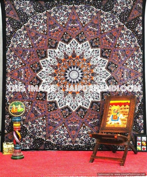 hippie starry night wall tapestries cool dorm room tapestry wall hanging-Jaipur Handloom
