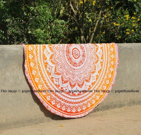 indian cotton beach towels round bohemian mandala table cloth-Jaipur Handloom