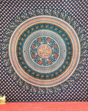 indian elephant Manadala Tapestry queen cotton dorm room bedding throw-Jaipur Handloom