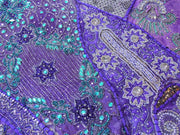 Indian Embroidered Vintage Queen Bed cover Applique Bohemian Bedding Set-Jaipur Handloom