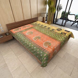 indian handmade baby bedspread kantha quilted sofa throw blanket-Jaipur Handloom
