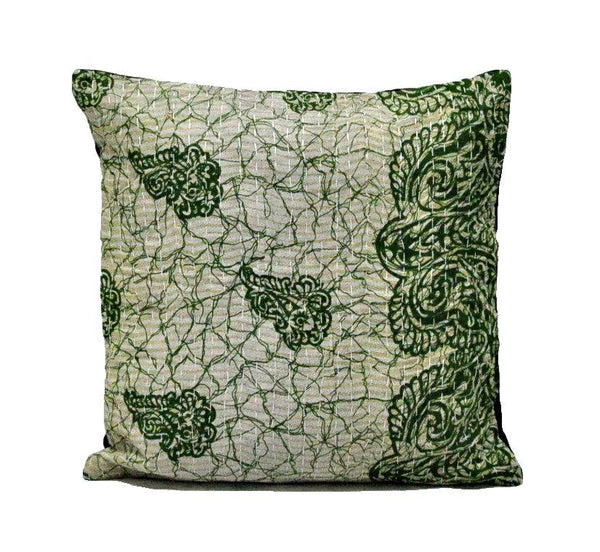 indian handmade kantha throw pillows vintage sofa throw cushions - C5-Jaipur Handloom