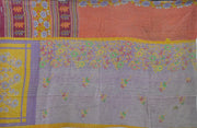 reversible cotton kantha quilt vintage sari kantha throw
