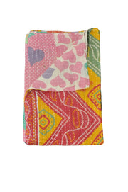 indian kantha bedspread and throws on sale silk sari kantha gudri