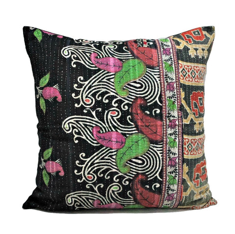 indian kantha cushion cover 24X24 inch sofa couch cushions and pillows