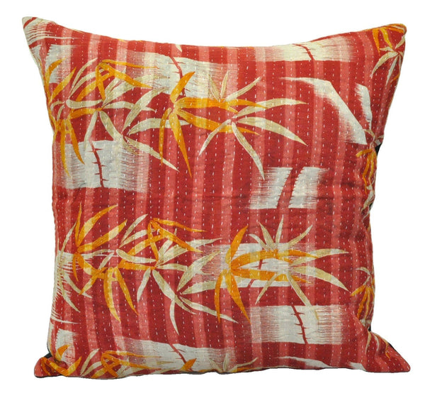 indian kantha cushion covers large sofa throw pillows decorative cushions - p43-Jaipur Handloom