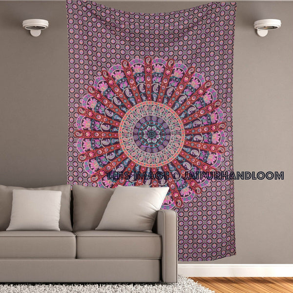 indian mandala tapestries wall hanging dorm decor psychedelic tapestry-Jaipur Handloom