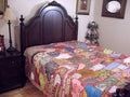 Indian Patchwork Vintage Sari Queen Bedding set with pillow cases and cushions-Jaipur Handloom