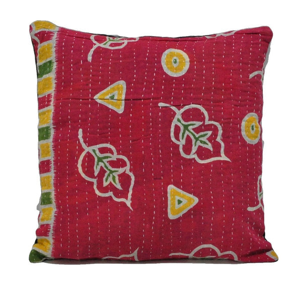 indian pillow covers boho bedroom cushion cover kantha pillows - NS51-Jaipur Handloom