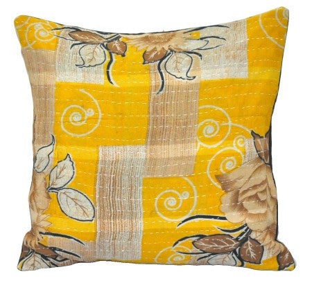indian sari kantha cushions bohemian sofa couch pillows floor cushions - P114-Jaipur Handloom