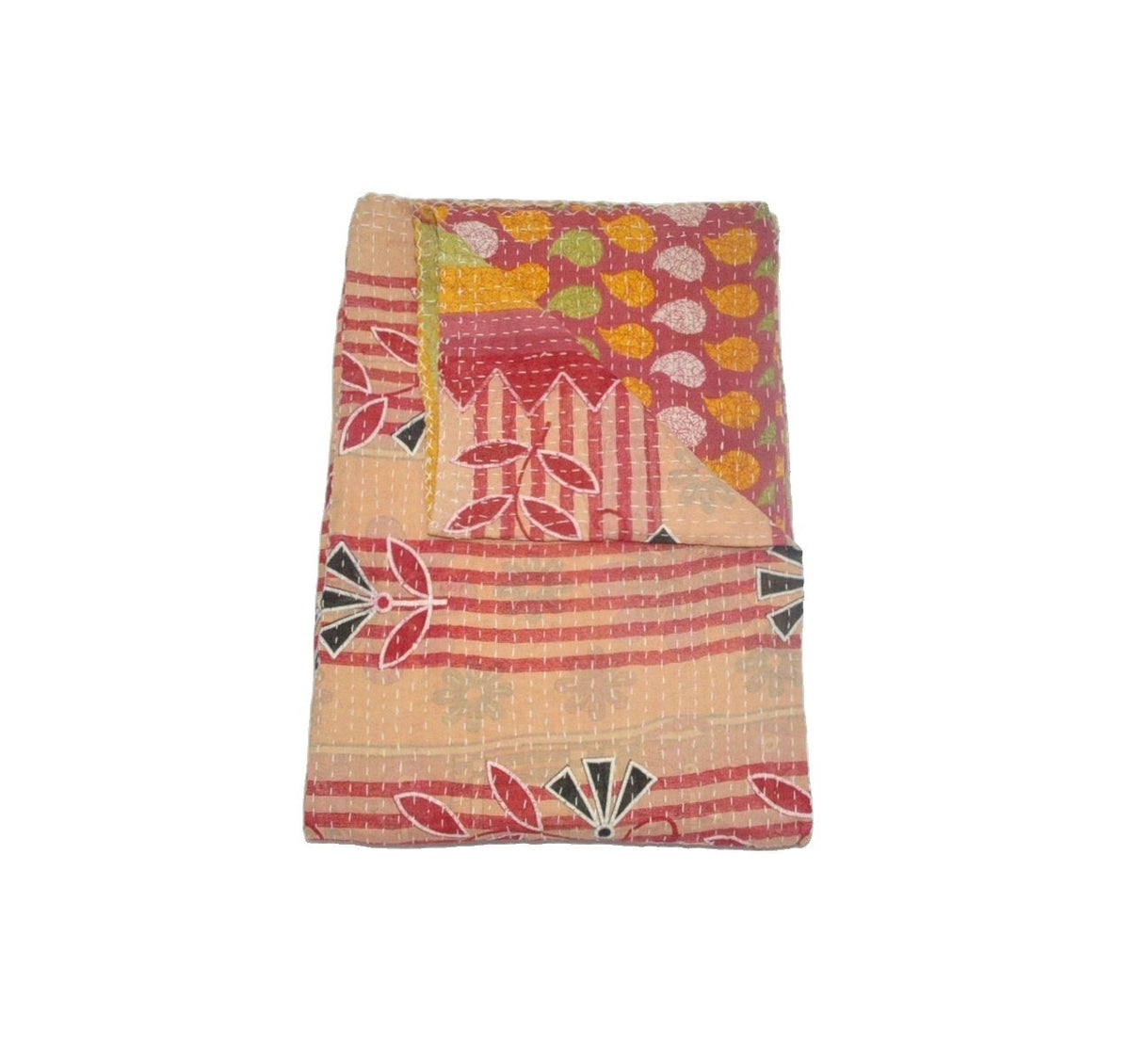 vintage kantha sofa throw blanket