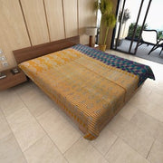 indian sari kantha throws handmade quilted kantha bedding blanket-Jaipur Handloom