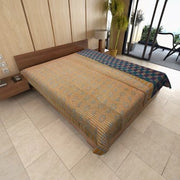 indian sari kantha throws handmade quilted kantha bedding blanket-Jaipur Handloom