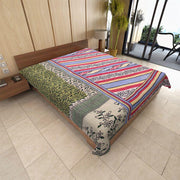 Indian Style Organic Kantha Bedspread Bohemian Kantha Throws For Sofa-Jaipur Handloom