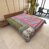 Indian Style Organic Kantha Bedspread Bohemian Kantha Throws For Sofa-Jaipur Handloom