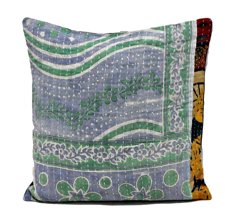 Indian Vintage Kantha Pillow Covers Bohemian Sofa Couch Decorative Pillows - NS31-Jaipur Handloom