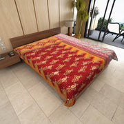 Indian Vintage Sari Kantha Gudri Bohemian Patchwork Kantha Quilt Throw-Jaipur Handloom