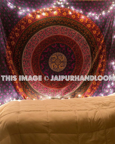 indian wall decor tapestries college dorm wall tapestry poster-Jaipur Handloom